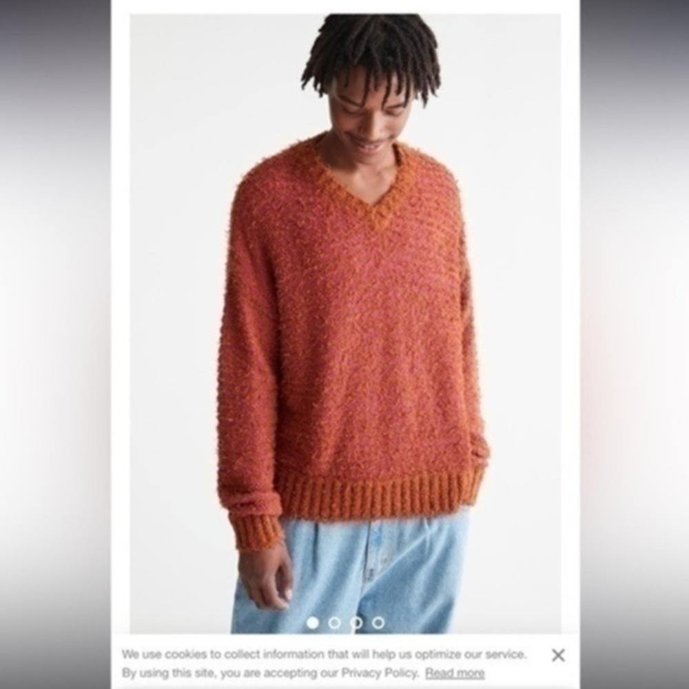 Bdg Orange Fuzzer Long Sleeve Sweeter Visit Jumper Size Medium M J Unisex